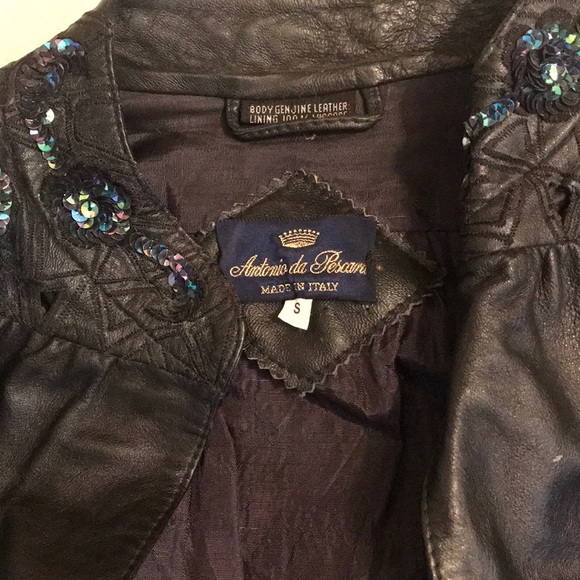 Beautiful Black Leather Jacket & Skirt - Picture 1 of 4